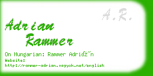 adrian rammer business card